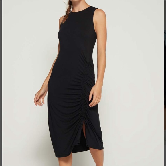 GAP Dresses & Skirts - 🆕 GAP Black Ruched- Bottom Sleeveless Dress
